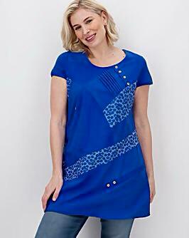 WOMEN INTRICATE PANELS JERSEY TOP
